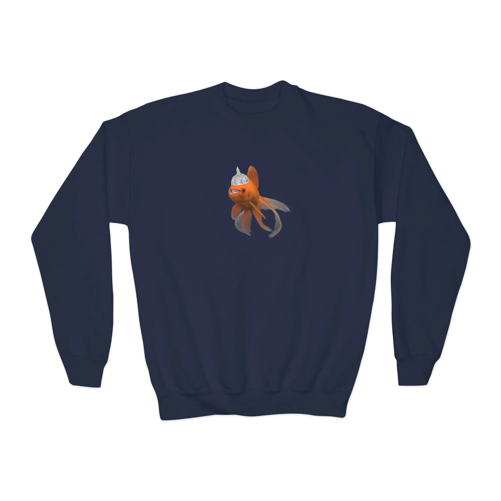 Hecklefish Tin Foil Youth Crewneck Sweatshirt - Image 3