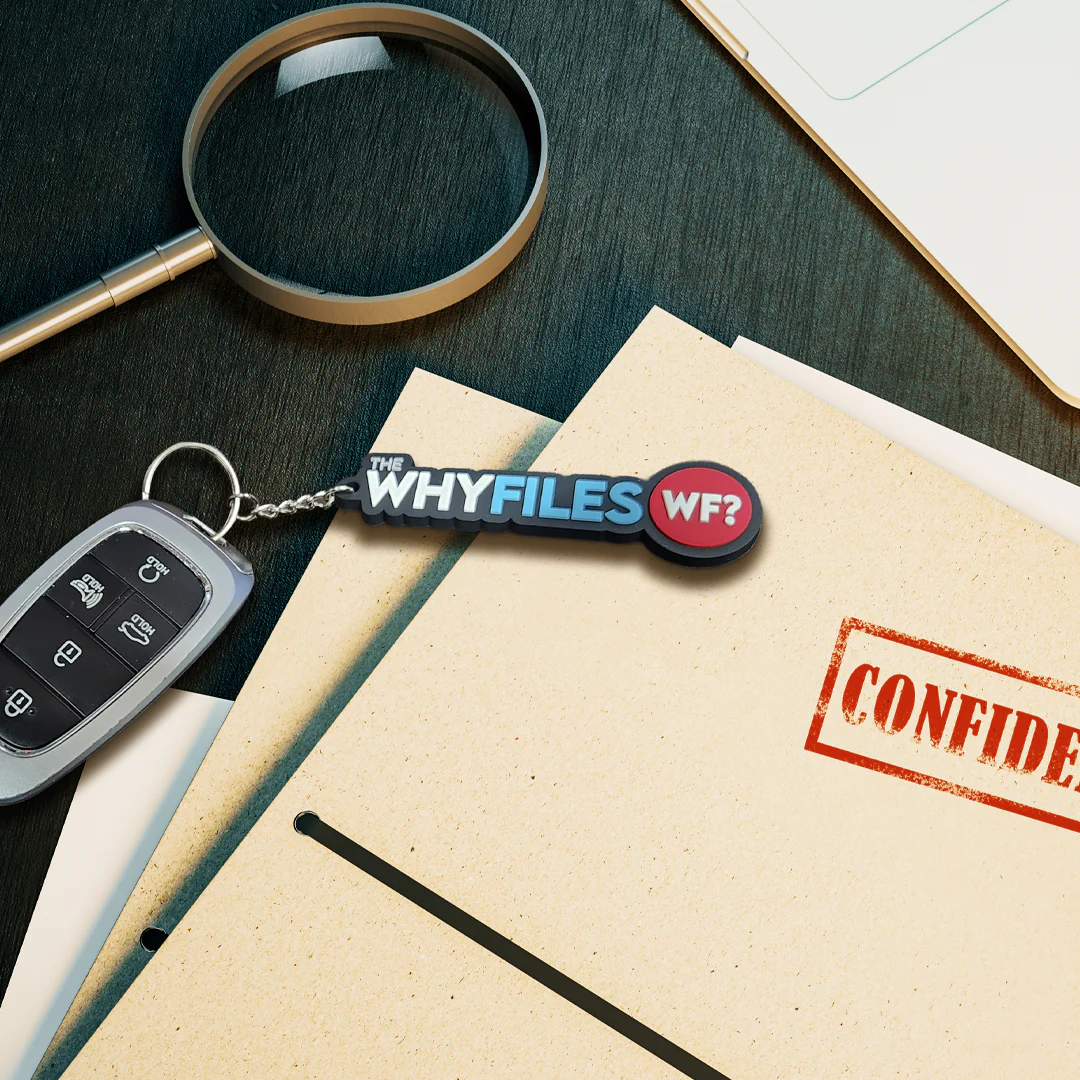 The Why Files Logo Keychain